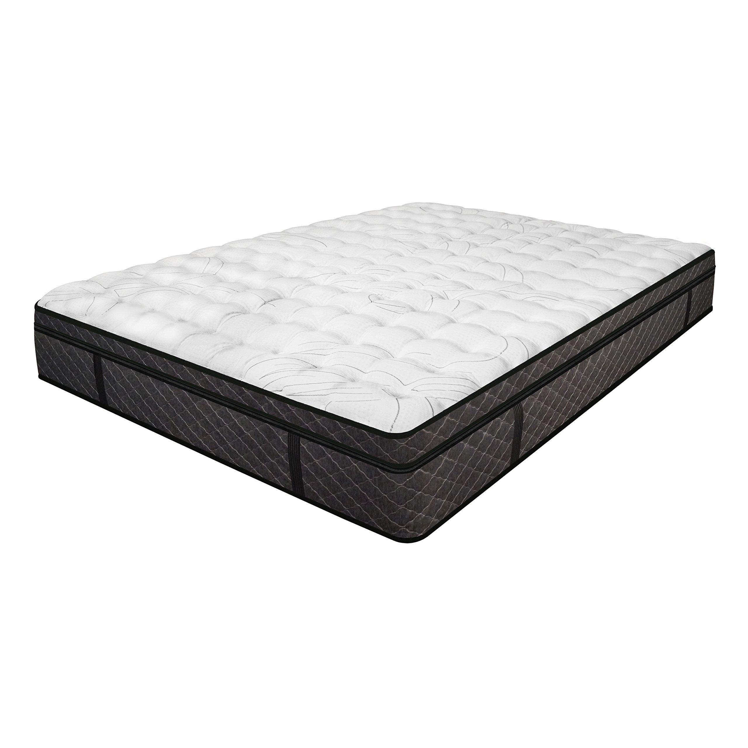 INNOMAX InnoMax Mystique Digital Euro Top Air Bed Mattress, Twin/X-Large, White, Grey/Black Slate Side Panels