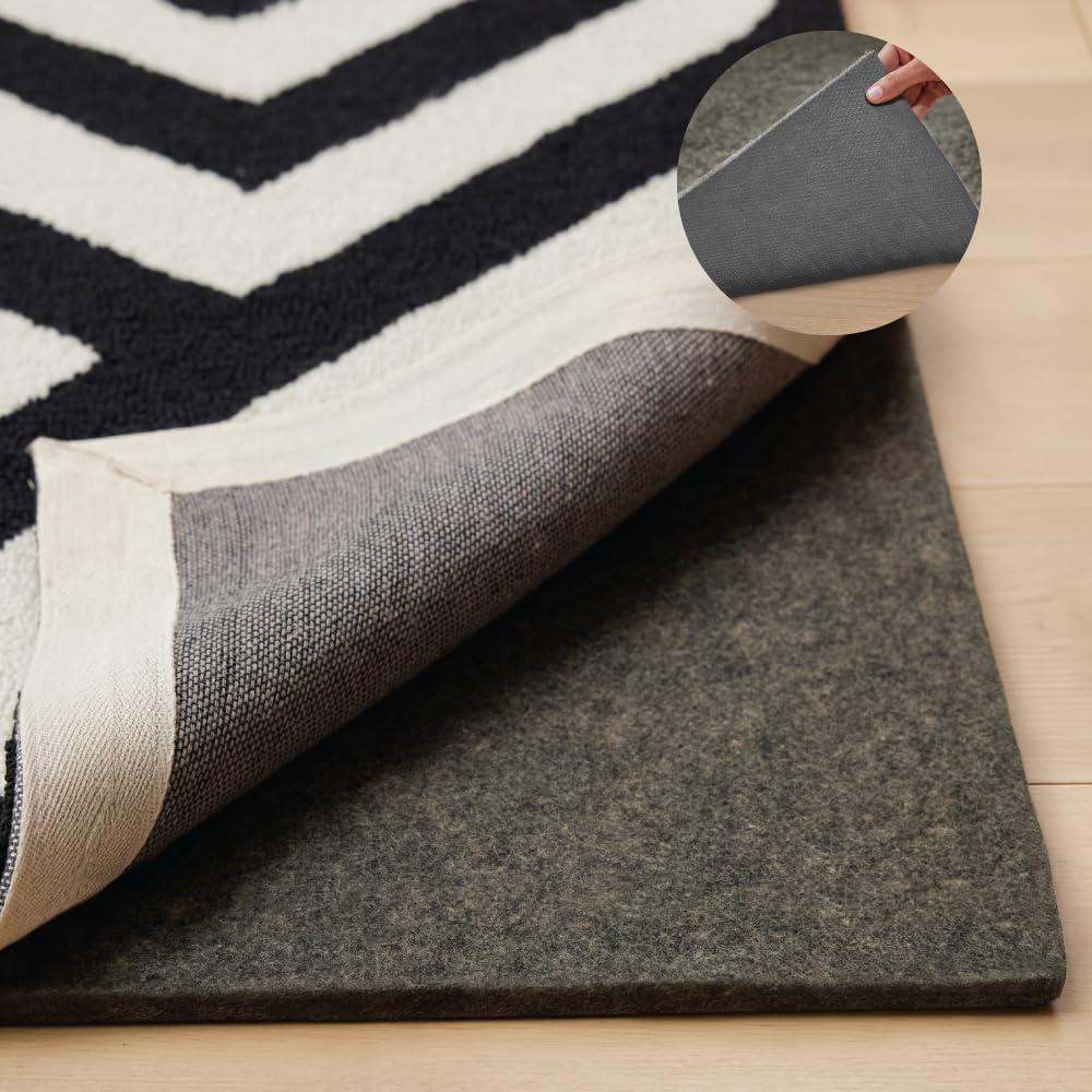 Gorilla Grip Gorilla Grip Felt and Natural Rubber Stay in Place Slip Resistant Rug Pad, 1/4 Thick, 8x10 FT Protective Padding for Under Area Rugs, Cushioned Gripper Pads, Carpet Runners Hardwood Floors Protection