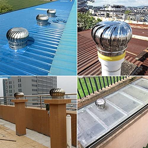 WAHHWF WAHHWF Round Chimney Cap 4 6 8 10 12 Inch for Outside, Spinner Stainless Steel Fireplace Chimney Cover, Rotating Top Chimney Flue Cowl Pipe Vent Cover
