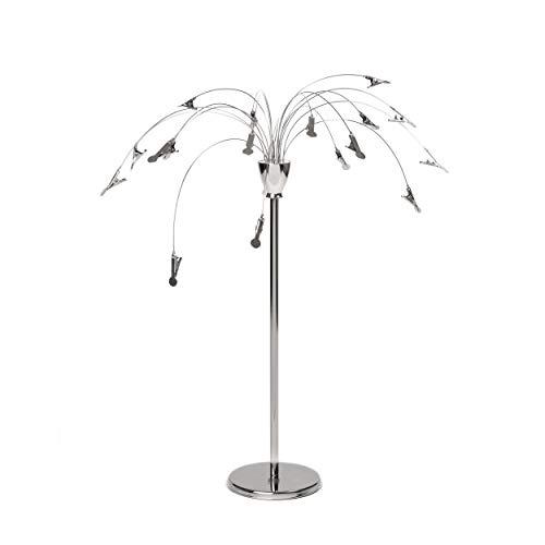 Umbra Umbra Fotofalls – Desktop Photo Holder and Picture Stand with Plated Wire and Metal Clips, Nickel, Medium