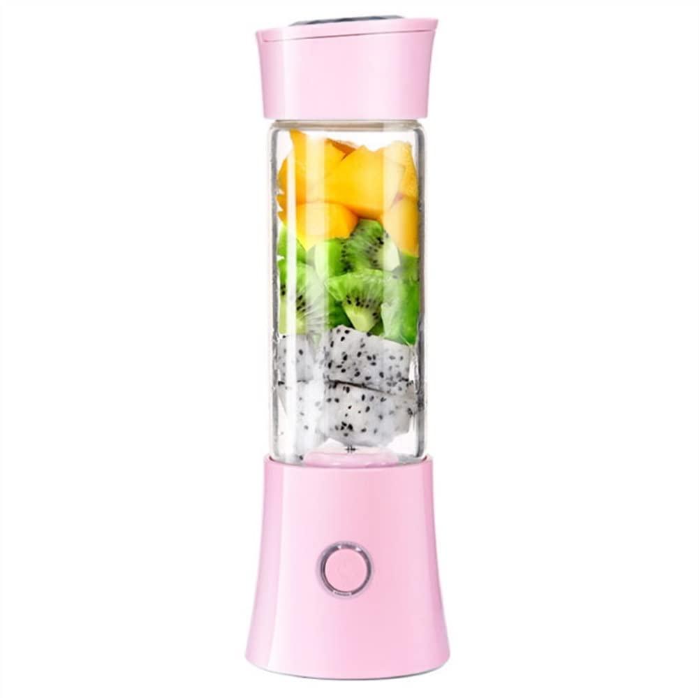 SMSOM SMSOM Portable Blender, Personal Mini Blender for Shakes and Smoothies, Small Blender Cup, USB Rechargeable for Outdoors, Travel & Office (Color : Pink)