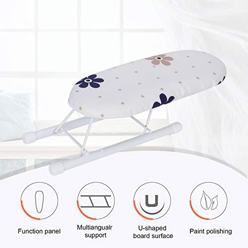 Jerliflyer Jerliflyer Desktop Ironing Board, Portable Mini Small Ironing Board Thickened with Folding Legs, Suitable for Home Travelling (Flowers Tightly grouped)