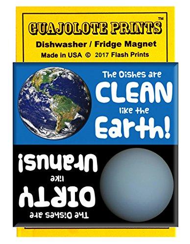 Guajolote Prints Dishwasher Magnet Clean Dirty Sign, Strong Clean and Dirty Magnet for Dishwasher (Funny Planet Unanus Pun)