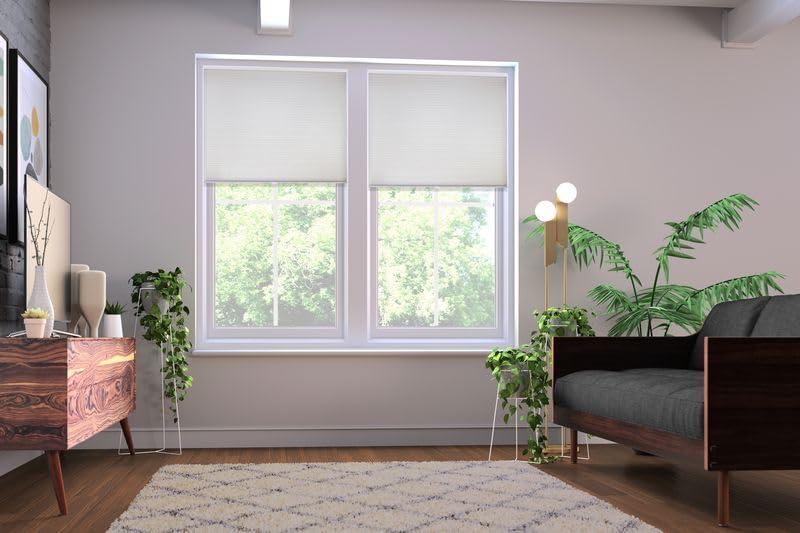 First Rate Blinds Blackout Top Down Bottom Up Cordless Cell Shades, 63W x 36H, Ivory