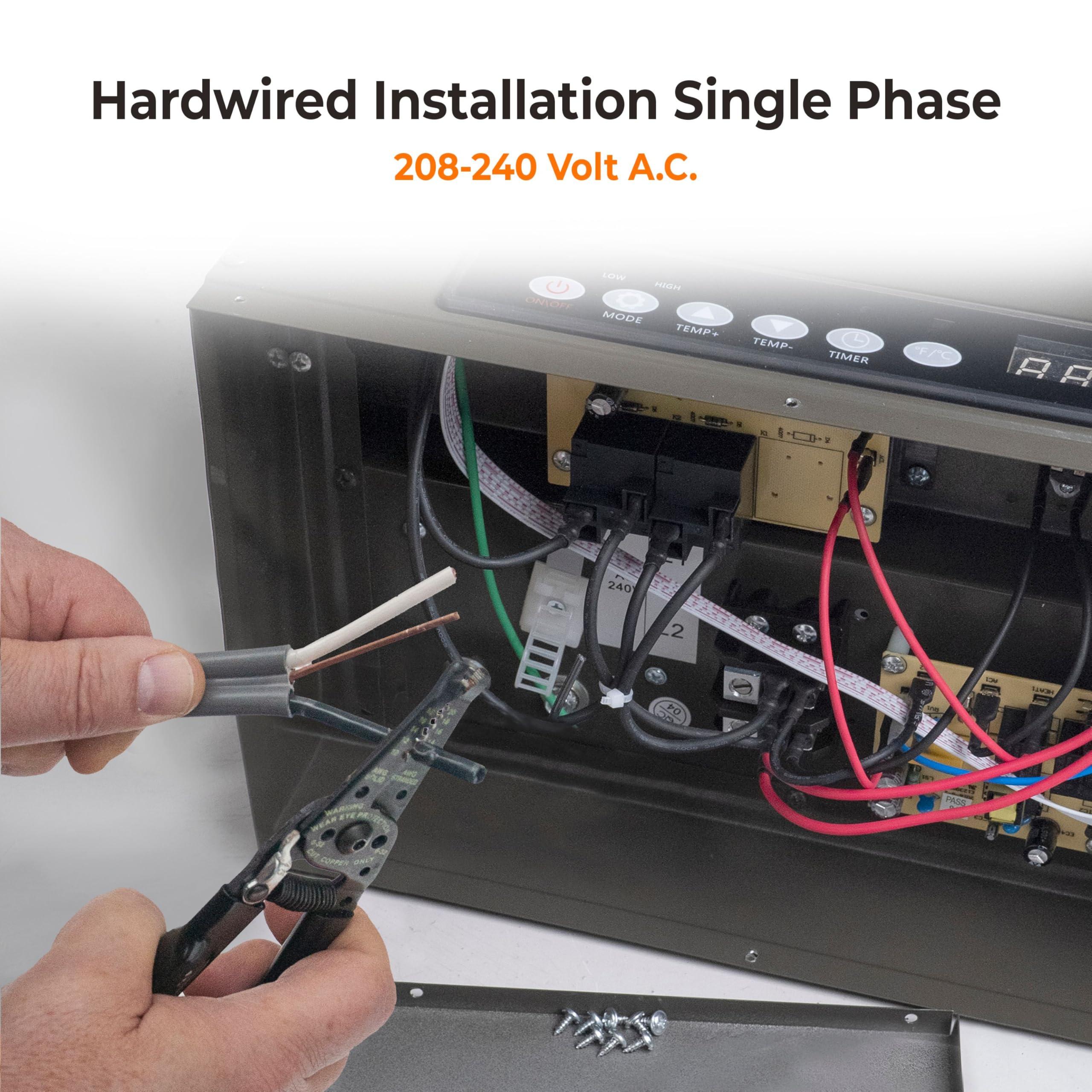 Comfort Zone Comfort Zone Hard-Wired Ceiling Mount Garage Space Heater with Remote, 7,500 Watt, 240 Volt, Fan-Forced, Overheat Protection, Digital Thermostat, 12-Hour Timer, Ideal for Garage & Workshop, CZ230ER