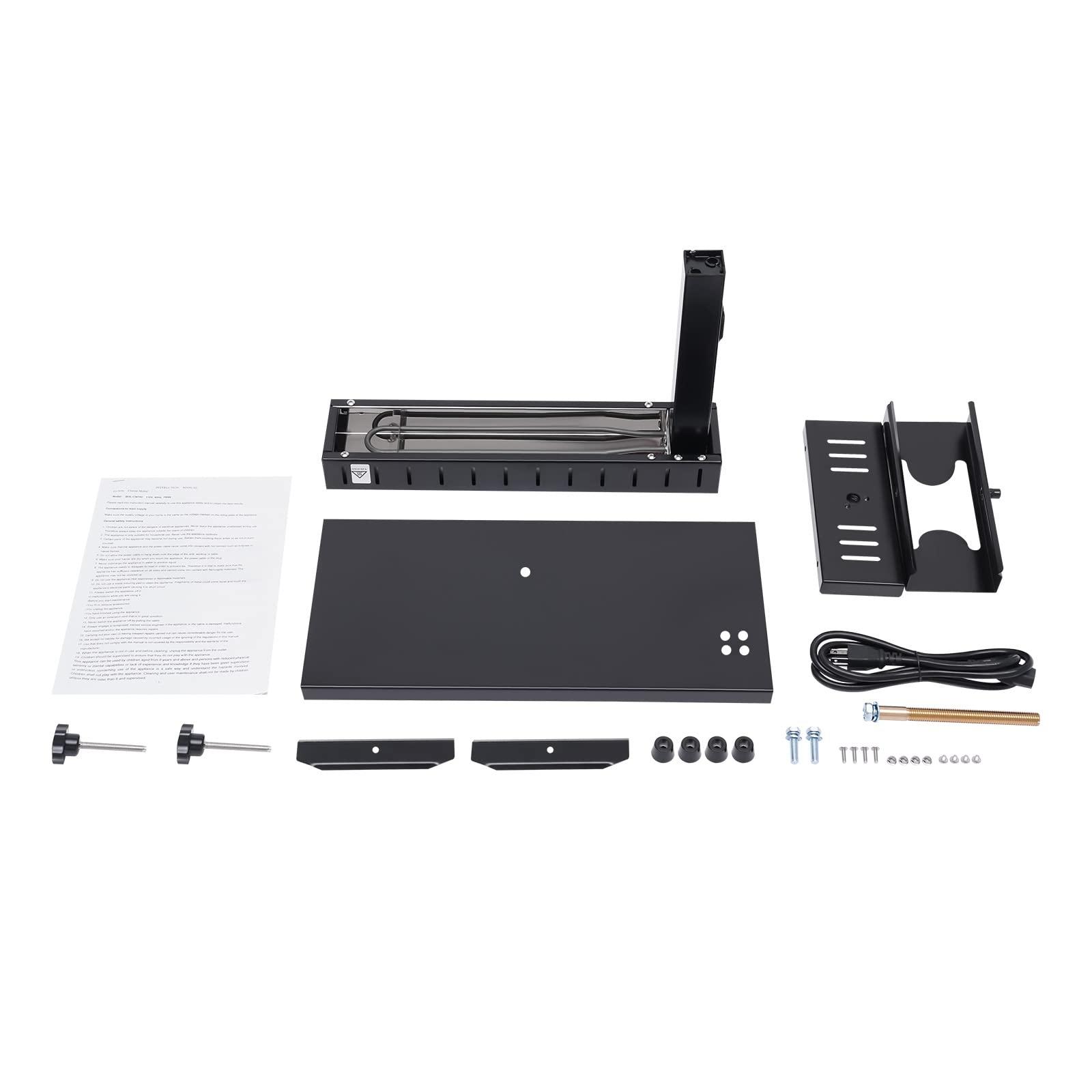 HinLIaDa Electric Raclette Cheese Melter Machine, 750W Commercial Cheese Grill Melting Warmer For Half Nacho Cheese Wheel, Adjustable Angle and Height, Stainless Steel Cheese Heater Machine (Single Holder)