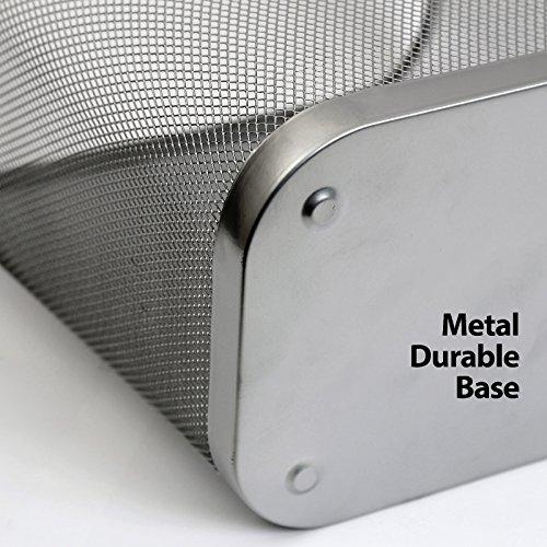 YBM HOME Ybmhome Steel Mesh Rectangular Open Top Waste Basket Bin Trash Can for Office Home 8x12x12 Inches 1042s (1, Silver)