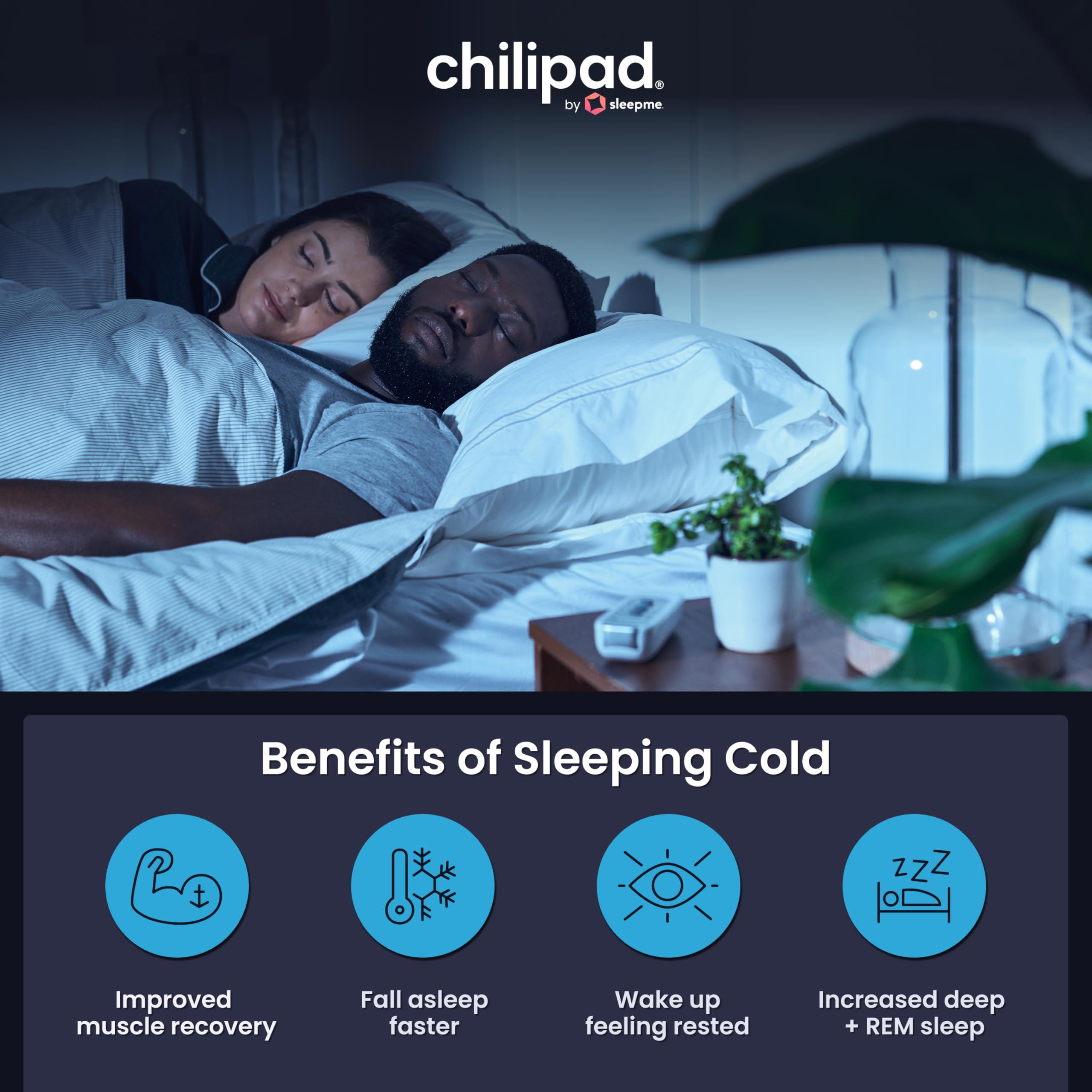 Sleepme Chilipad Cube Bed Cooling System - Cooling & Heating Mattress Topper, Dual Zone Individual Bed Temperature, Cool Sleep Enhancement, Temp Range of 60-115F, WE Queen Bedsize (60"W x 80"L), Model: CP514