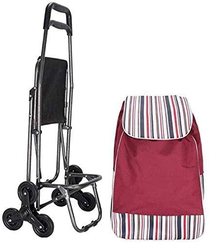 Pimex Trolley Multi-Function Shopping Cart Trolley on 6 Wheels Portable Aluminum Alloy Folding Elderly Supermarket Trolley with Seat Plate Storage Hand Trucks,Blue