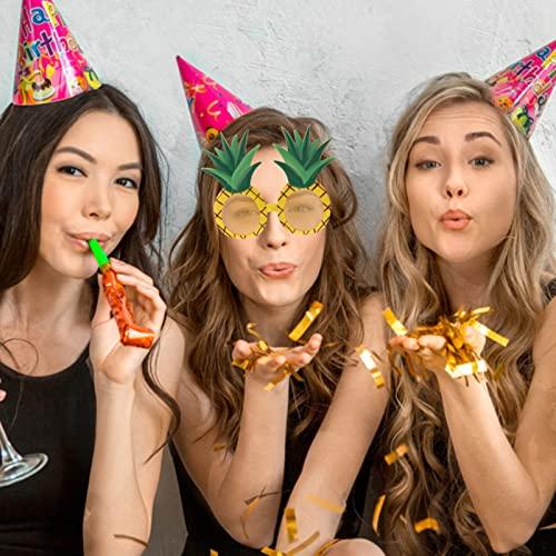 Amosfun Amosfun Hawaiian Novelty Party Sunglasses Beach Pineapple Eyeglasses Pineapple Glasses Summer Party Favors Funny Eyewears Glasses Dancing Party Supplies