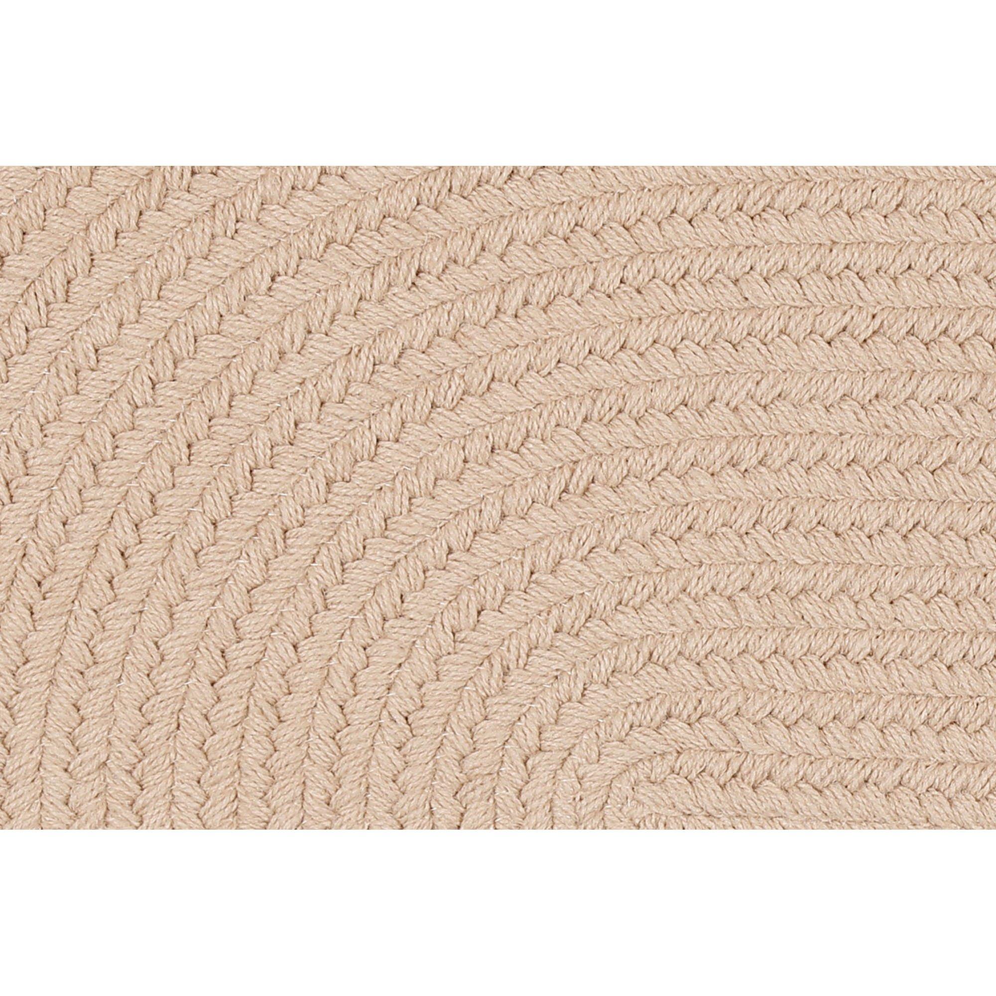 Super Area Rugs Super Area Rugs Lullaby Oval Braided Rug Durable Playroom Carpet, Sand Beige, 6' Round