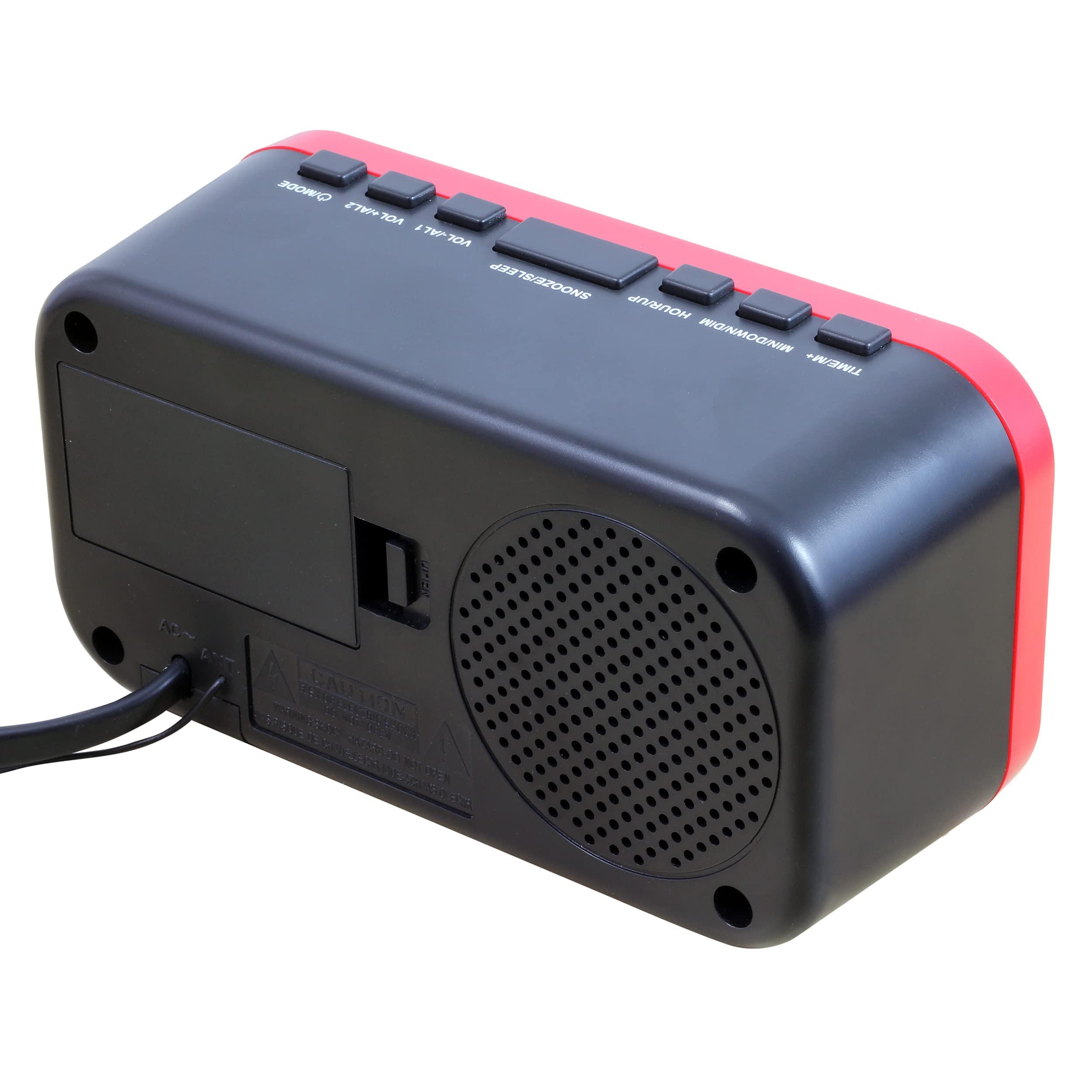 Jensen Jensen JEP-150 AM/FM Band Clock Radio with Weather Alert, Multicolor