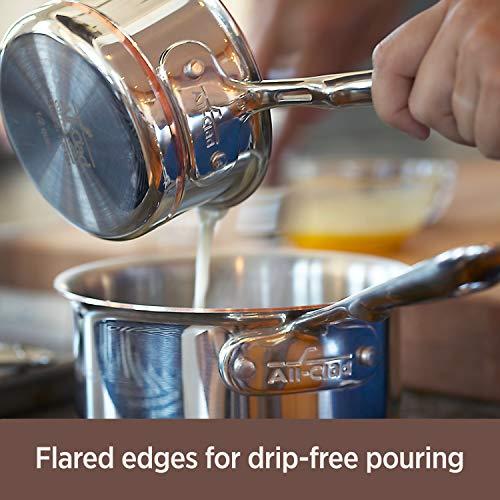 All-Clad All-Clad Copper Core 5-Ply Stainless Steel Stockpot 8 Quart Induction Oven Broiler Safe 600F Pots and Pans, Cookware Silver