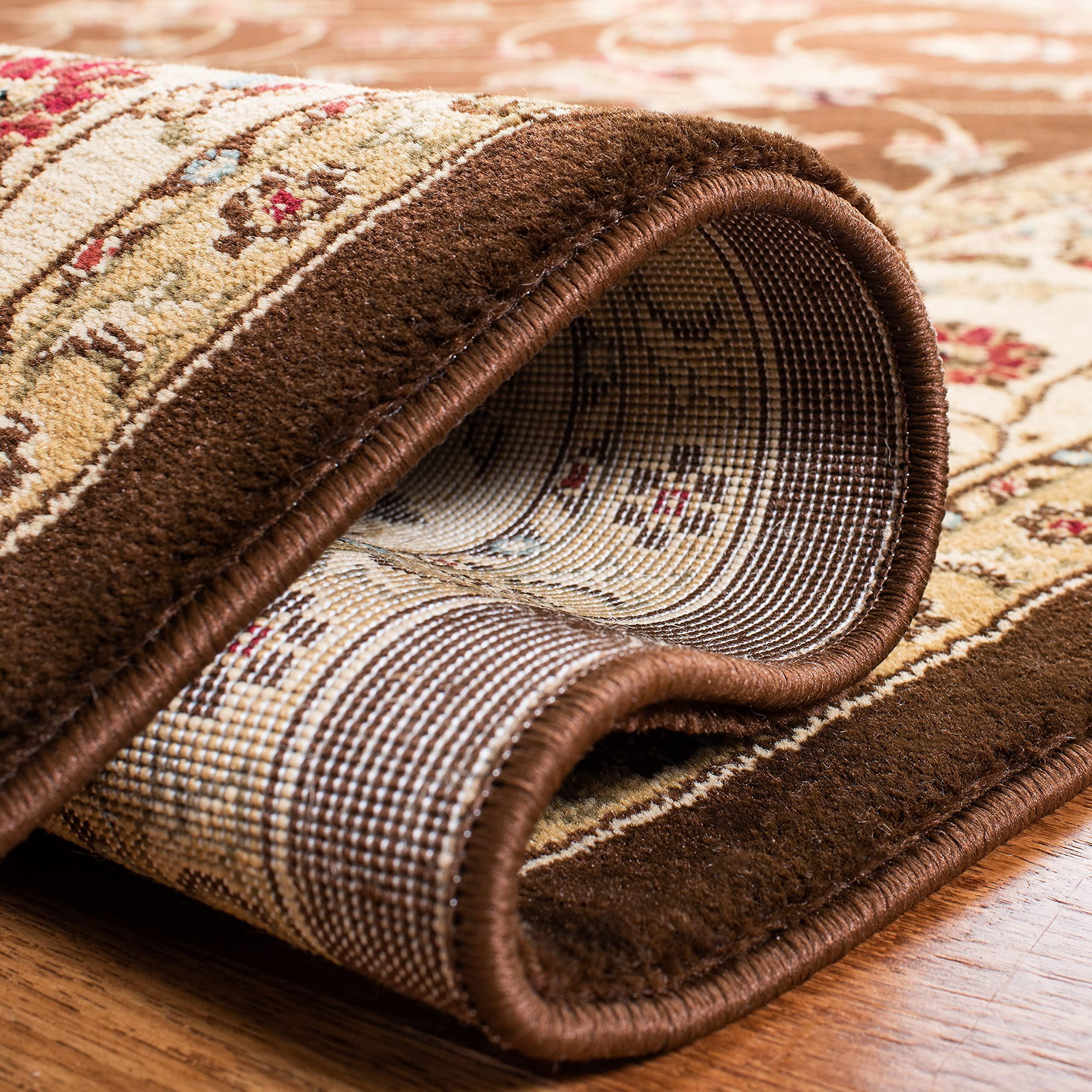 Safavieh SAFAVIEH Lyndhurst Collection Area Rug - 5'3" x 7'6", Green & Ivory, Traditional Oriental Design, Non-Shedding & Easy Care, Ideal for High Traffic Areas in Living Room, Bedroom (LNH553-5212)