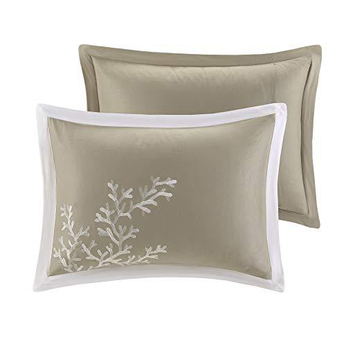 Harbor House Harbor House Cotton Comforter Set-Coastal Oceanic Sealife Design All Season Down Alternative Bedding with Matching Shams, Bedskirt, Full(80"x90"), Coastline, Coral Khaki, 6 Piece