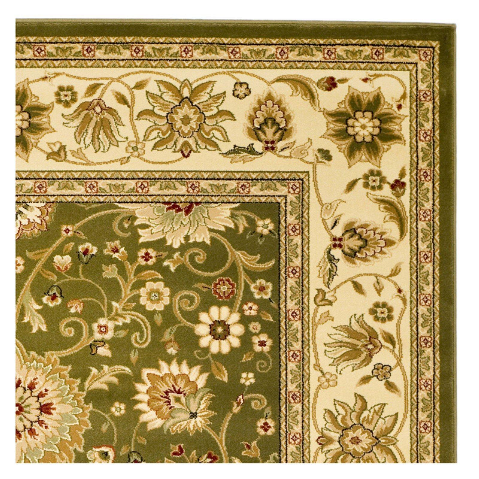 Safavieh SAFAVIEH Lyndhurst Collection 8' Square Sage / Ivory LNH212C Traditional Oriental Non-Shedding Living Room Bedroom Dining Home Office Area Rug