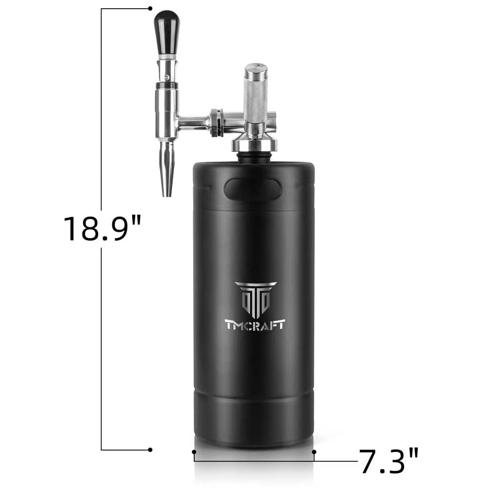 TMCRAFT TMCRAFT 128oz Nitro Cold Brew Coffee Maker, Home Brew Coffee Keg with Stainless Steel Stout Creamer Faucet & Pressure Relieving Valve