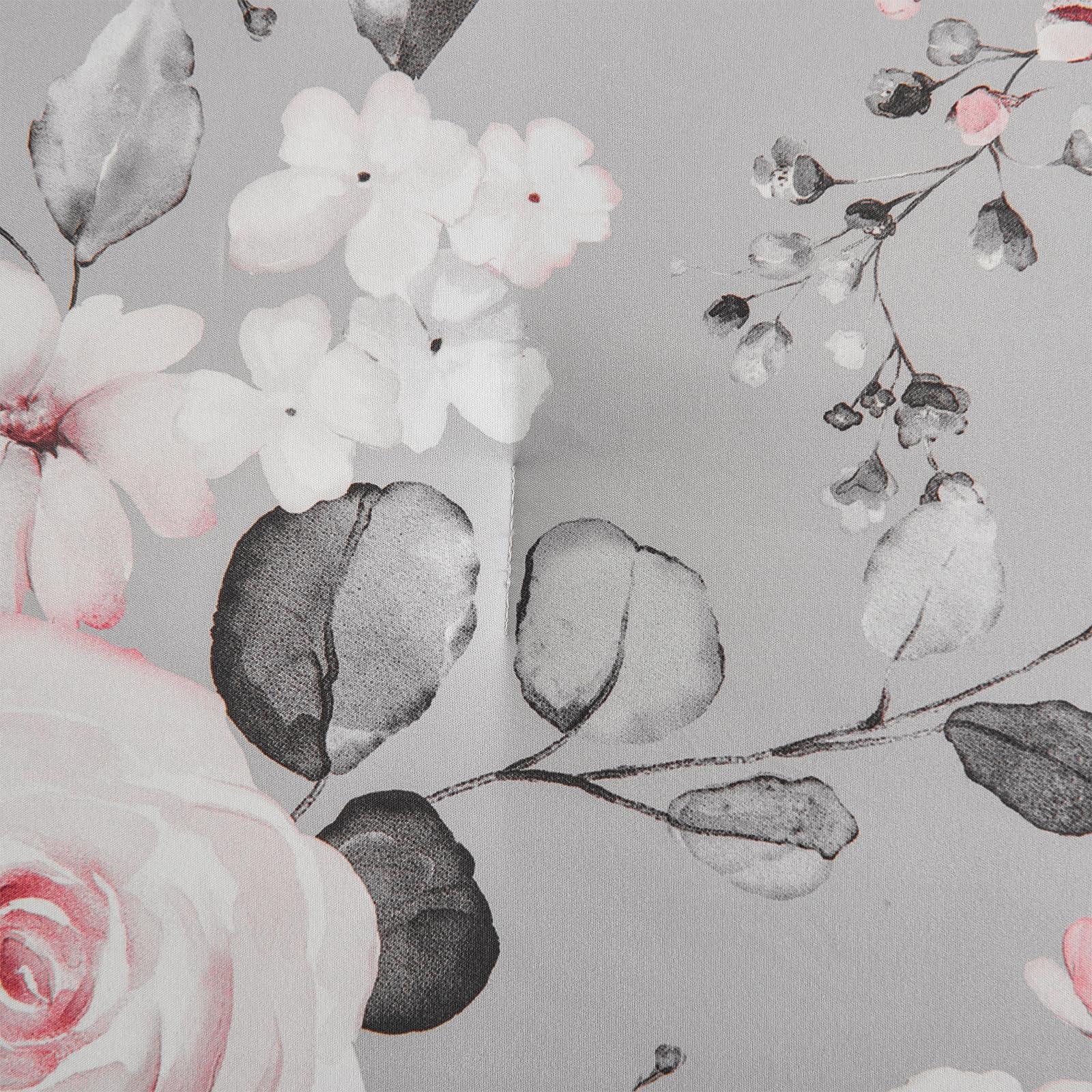 Koniroom Koniroom 3 Pieces Pink and Grey Comforter Set Queen Size, Floral Bedding Sets with Pink Flowers and Leaves Pattern for Women Teen Girls, Reversible All Season Comforter with 2 Pillow Shams