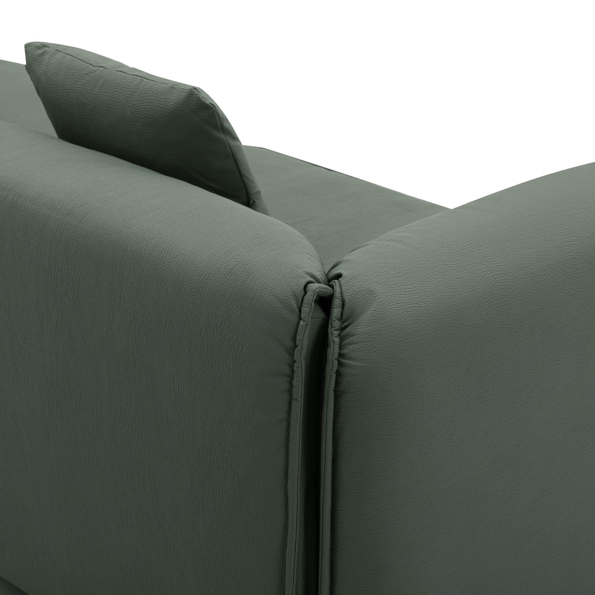 Hlcodca Hlcodca Luxury Modern Style Living Room Upholstery Sofa, Tech Cloth Sofa Couch for Homes and Apartments (Green/Tech Cloth)