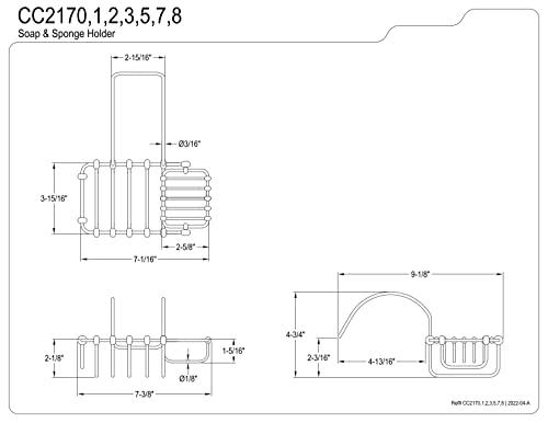 Kingston Brass Kingston Brass CC2172 Vintage 7-Inch Swivel Soap and Sponge Holder, 7" Length, Polished Brass