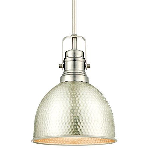 Westinghouse Lighting Westinghouse 6345500 One-Light Mini Pendant Hammered Brushed Nickel Finish