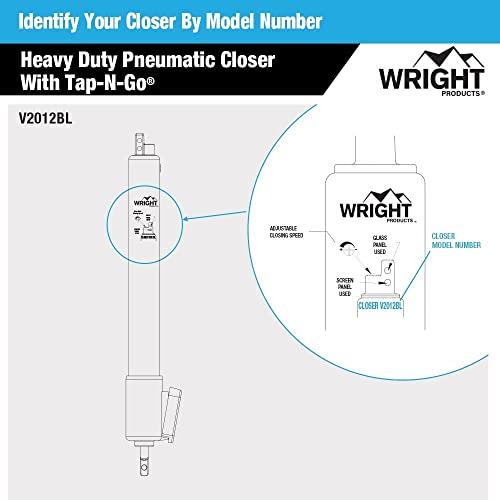 Wright Products Wright Products V2012BL Heavy Duty Tap-N-Go Pneumatic Closer, Black