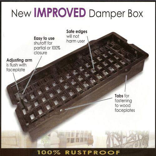 Decor Grates Decor Grates AJH412-NKL Oriental Floor Register, 4x12 Inches, Brushed Nickel