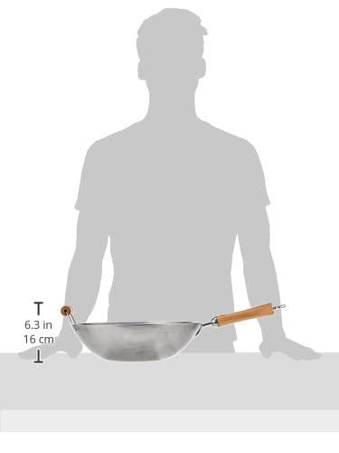 JOYCE CHEN JOYCE CHEN Classic Series 14-Inch Carbon Steel Wok with Birch Handles