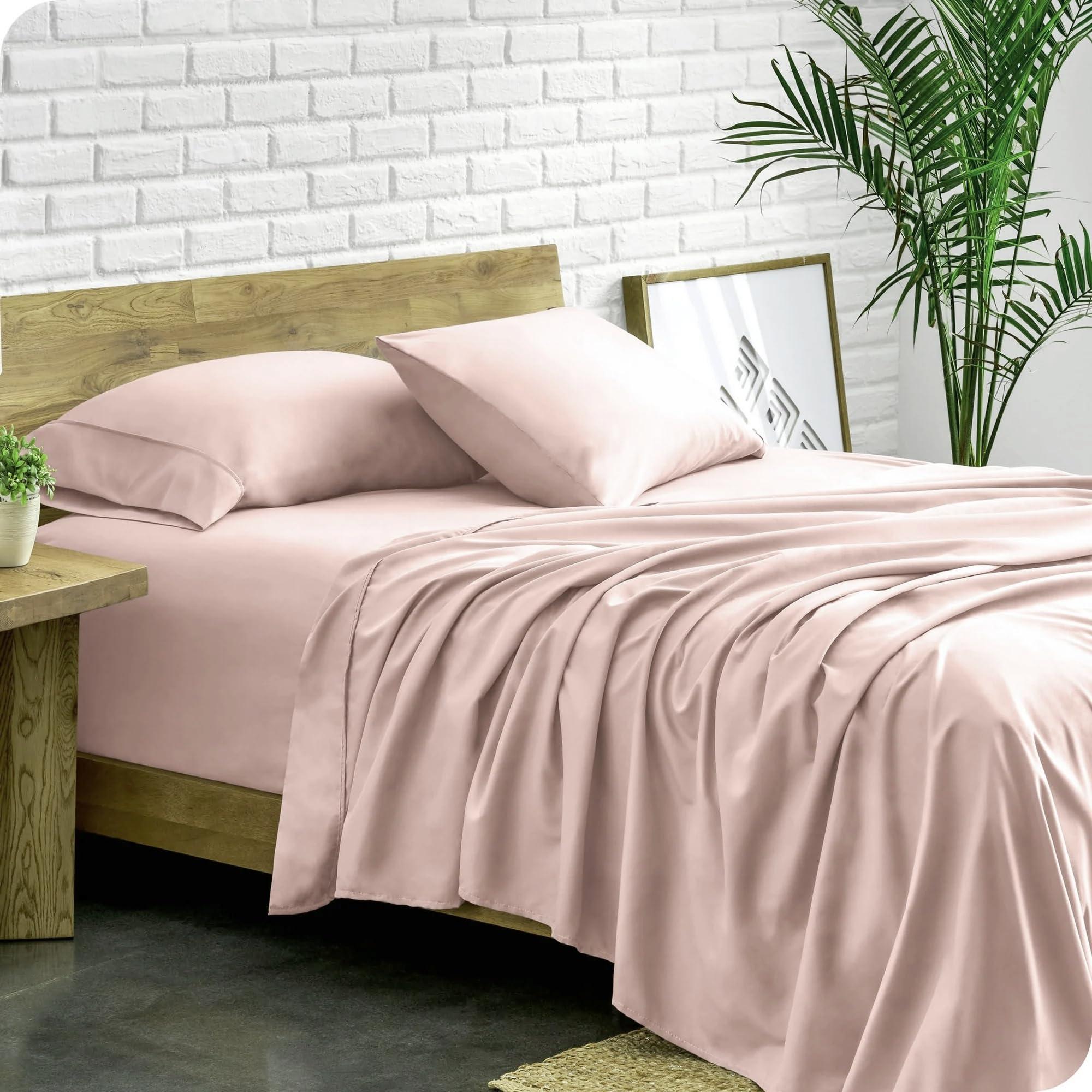 Hadi Bedding Company Hotel Quality 6 Piece Sheet Set Twin XL Size 1000 Thread Count Egyptian Cotton Sheets 24\'\' Deep Pocket Peach Luxury Collection Bedding Set