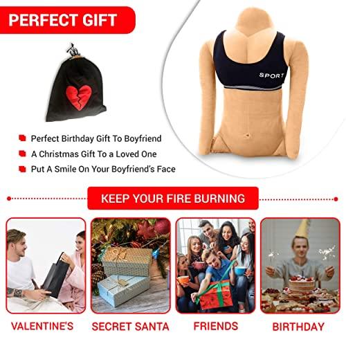 OFFICE LOGIX SHOP OFFICE LOGIX SHOP Girlfriend Body Pillow - Full Body Cuddle Buddy Arm Pillows for Boyfriend - Thick, Soft, Snuggle Bed Pillow - Original Funny Plush Distance Love Cuddling Pillow for Man