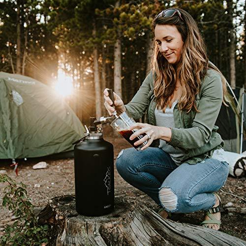 TrailKeg TrailKeg - Carbonated Growler for Beer - One Gallon - 18/8 Stainless Steel - Vacuum Insulated Double Wall, Cold for 48 Hours - Craft Beverage Dispenser for Beer, Soda, Cocktails, and Kombucha