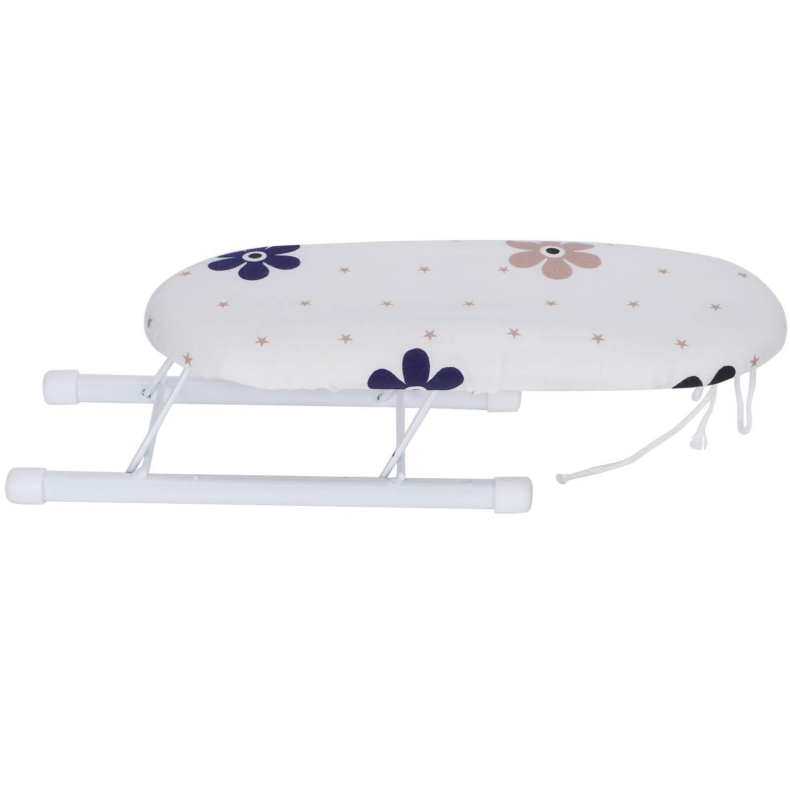 Jerliflyer Jerliflyer Desktop Ironing Board, Portable Mini Small Ironing Board Thickened with Folding Legs, Suitable for Home Travelling (Flowers Tightly grouped)