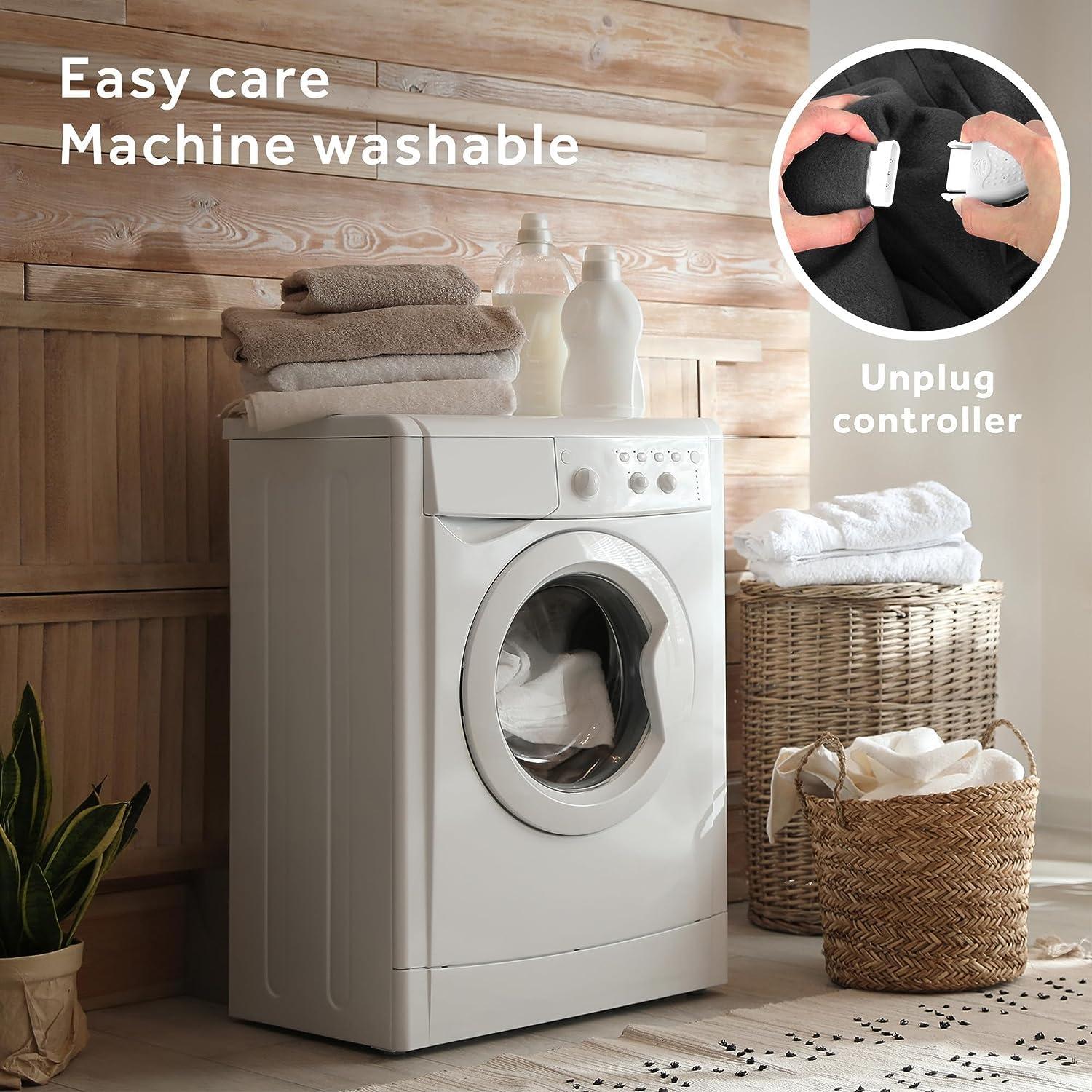 Sunbeam Sunbeam Royal Luxe Dove Grey Heated Personal Throw Blanket Cozy-Warm Adjustable Heat Settings