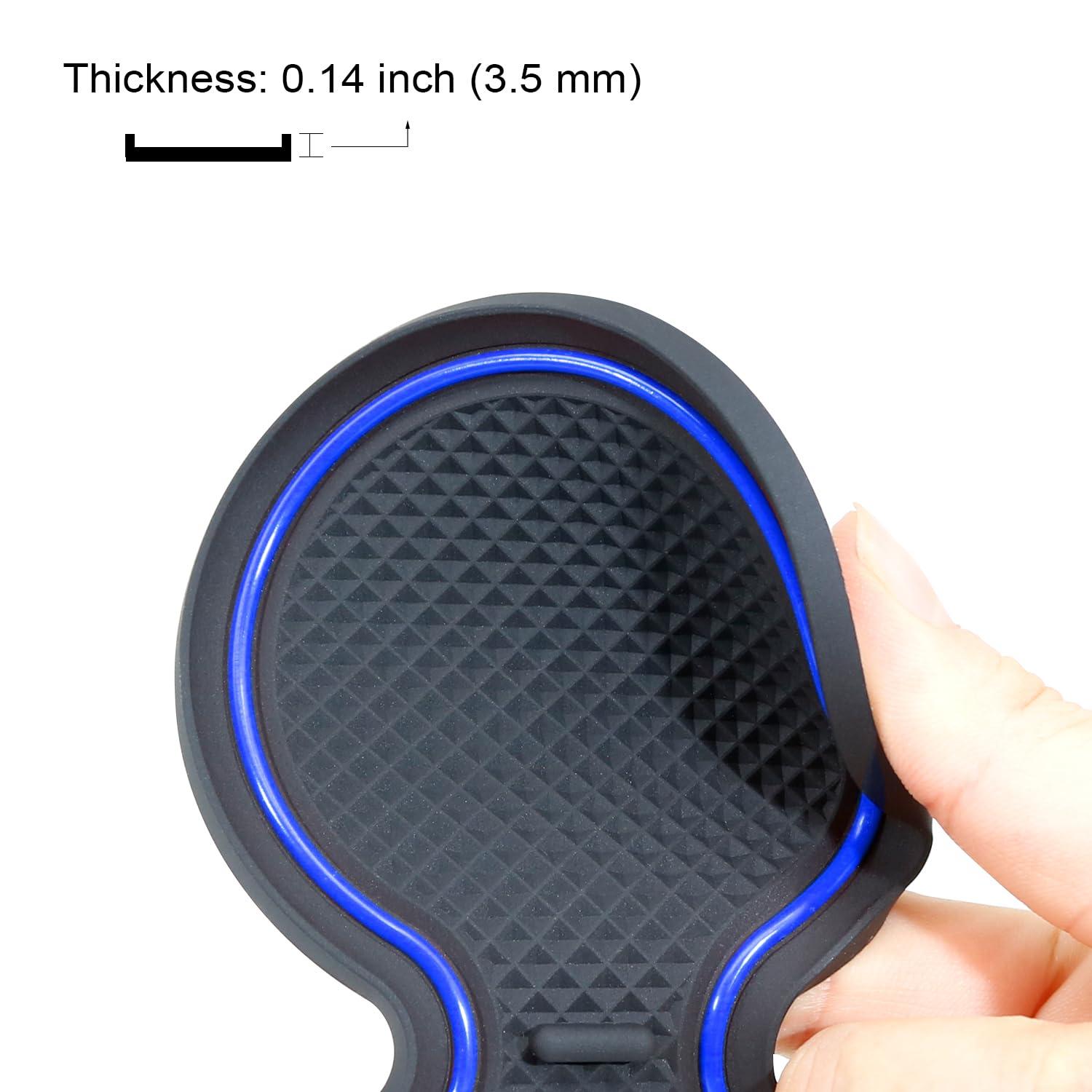 KENTUTO KENTUTO for Nissan Sentra Accessories 2025 2024 2023 2022 2021 2020 Custom Cup Holder Insert Liners Center Console Liners Interior Door Pockets Rubber Pad Mat Kit (Blue Trim)