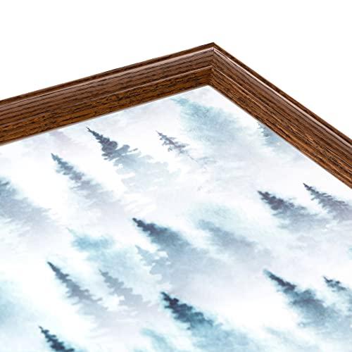 ArtToFrames ArtToFrames 23x30 Inch Brown Picture Frame, This 1.25 Inch Custom Wood Poster Frame is Walnut - Comes with Foam Backing 3/16 inch and Regular Acrylic (FBPL0066-59504-YWAL-23x30)