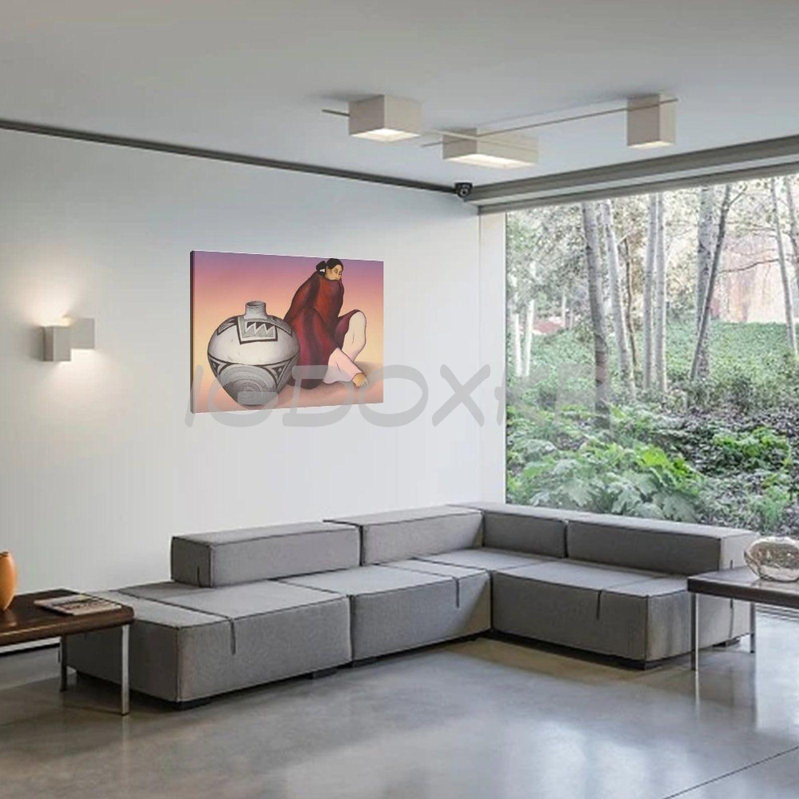 TOYOCC TOYOCC Artist RC Gorman - Native American Women Art Poster (1) Canvas Poster Bedroom Decor Office Room Decor Gift Frame-style 24x16inch(60x40cm)