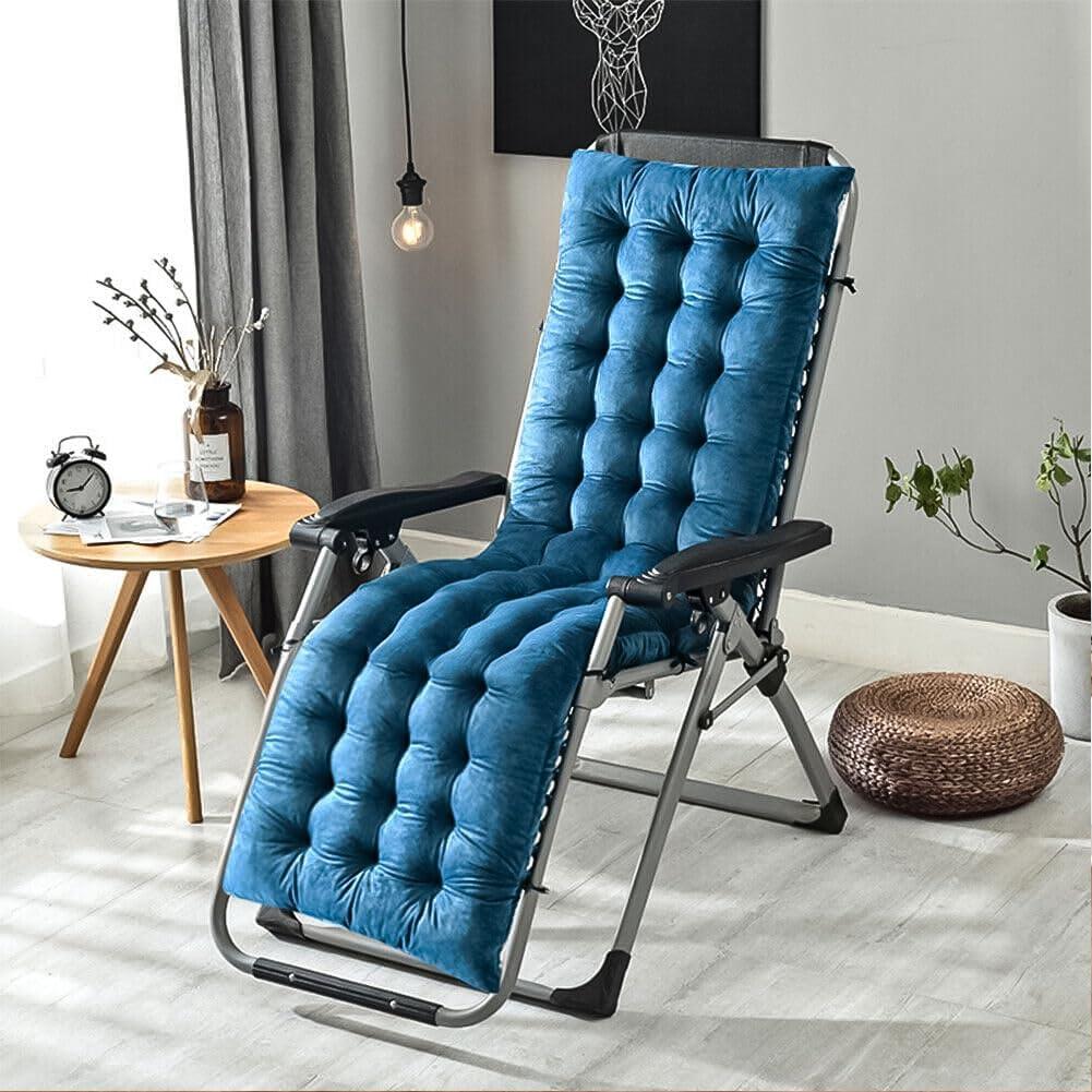 JNTKE JNTKE Rocking Lounge Chair Cushion Patio Chair Cushion, 51 Inch Thicker Padded Chaise Lounger Swing Bench Cushion for Outdoor Indoor Home Office Dark Green