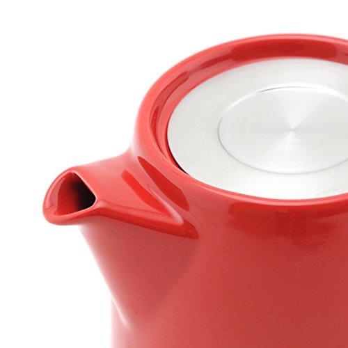 FORLIFE FORLIFE Stump Teapot with SLS Lid and Infuser, 18-Ounce, Red