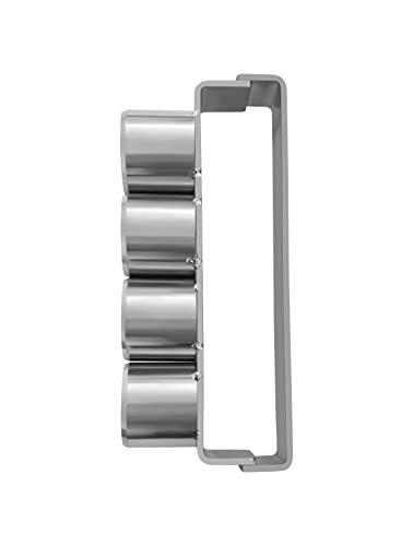 OCS Parts Donut Hole Cutter Heavy Duty Stainless Steel 4 Cut-Outs, 1-1/4 Inch Cut Size