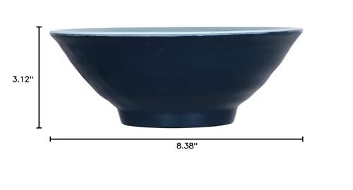 Elite Global Solutions Elite Global Solutions D1008RR-ABY/LAP Bowl, 8 3/8\" Dia. x 3 1/8\" h., Melamine, Abyss Gloss Inside/Lapis Matte Outside (Pack of 6)