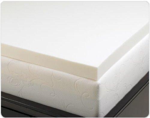 Memory Foam Solutions Full/Double Size 4 Inch Thick, 4 Pound Density Gray Visco Elastic Memory Foam Mattress Pad Bed Topper Made in The USA