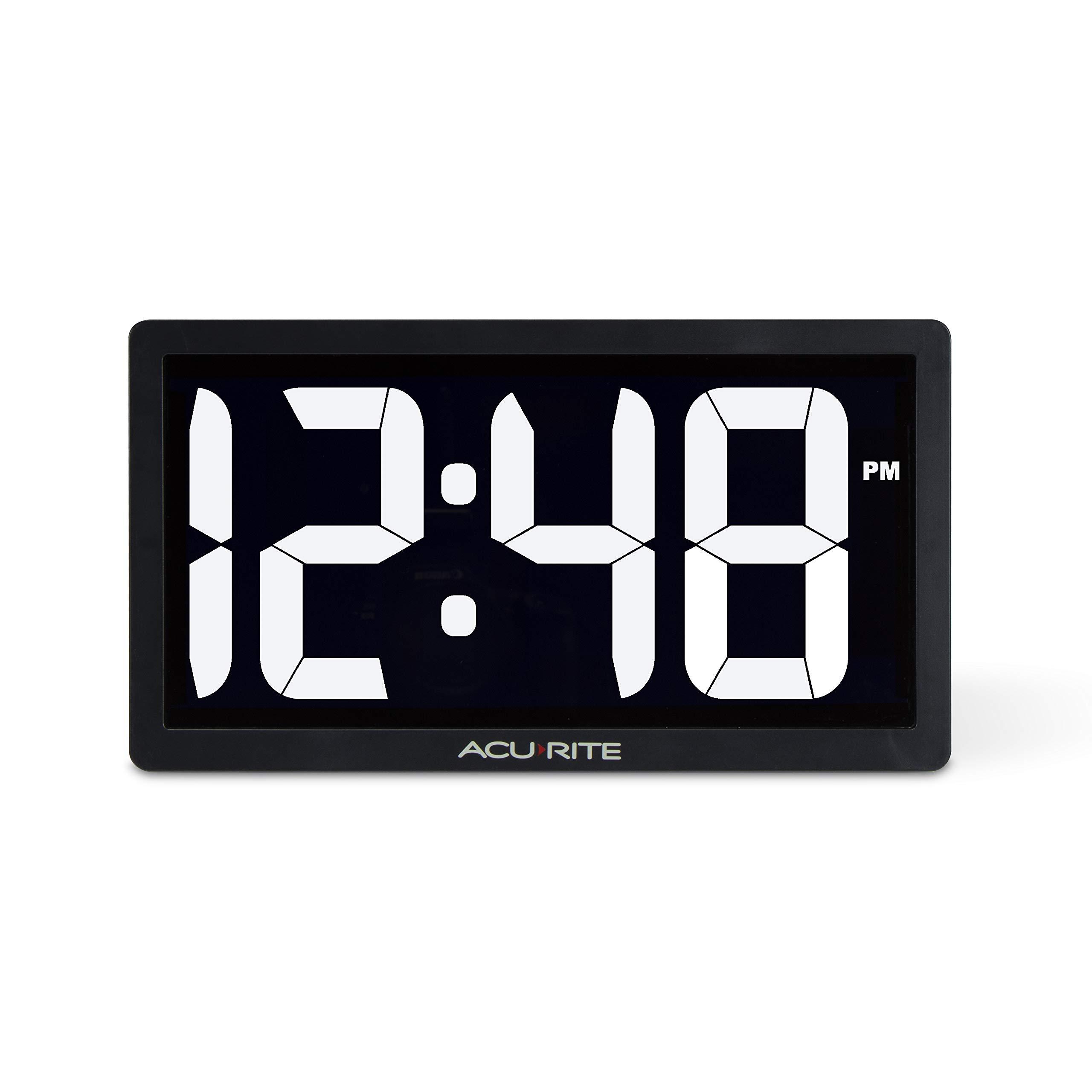 AcuRite AcuRite 75114M 10-inch LED Digital Clock with Auto Dimming Brightness White