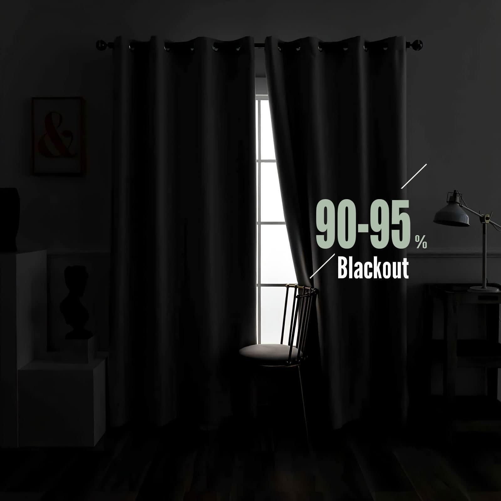 TAKUAN TAKUAN Cherry Blossom Curtains for Bedroom Living Room, Sakura Blackout Curtains 63 Inch Length 2 Panels Set, Thermal Insulated Grommet Drapes, Decorative Patterned Window Treatments