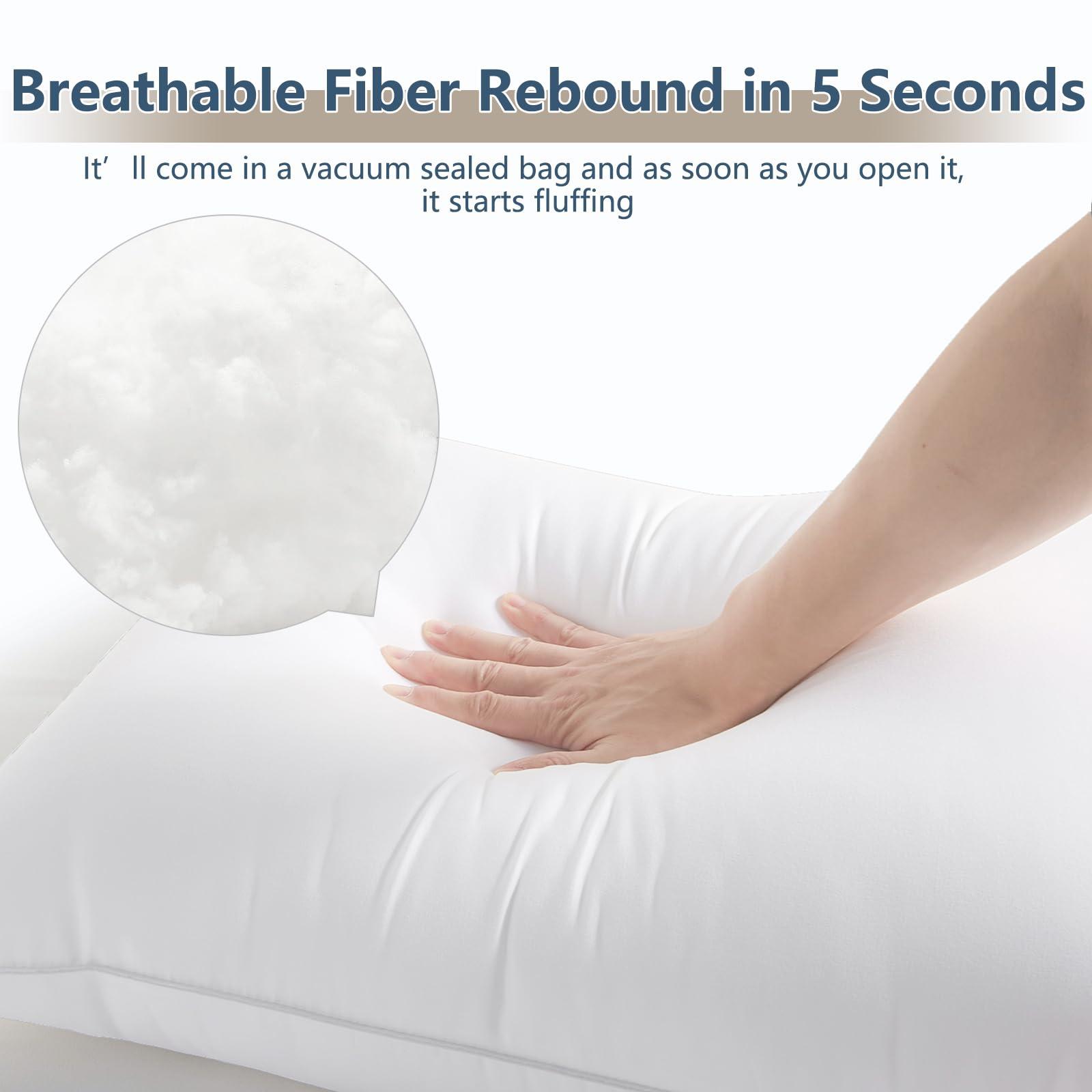 CozyLux CozyLux Pillows King Size Set of 2, Hotel Quality Bed Pillows for Sleeping 2 Pack, Cooling Pillows for Side Back and Stomach Sleepers, Down Alternative Luxury Soft Supportive Fluffy Pillows (19x34)