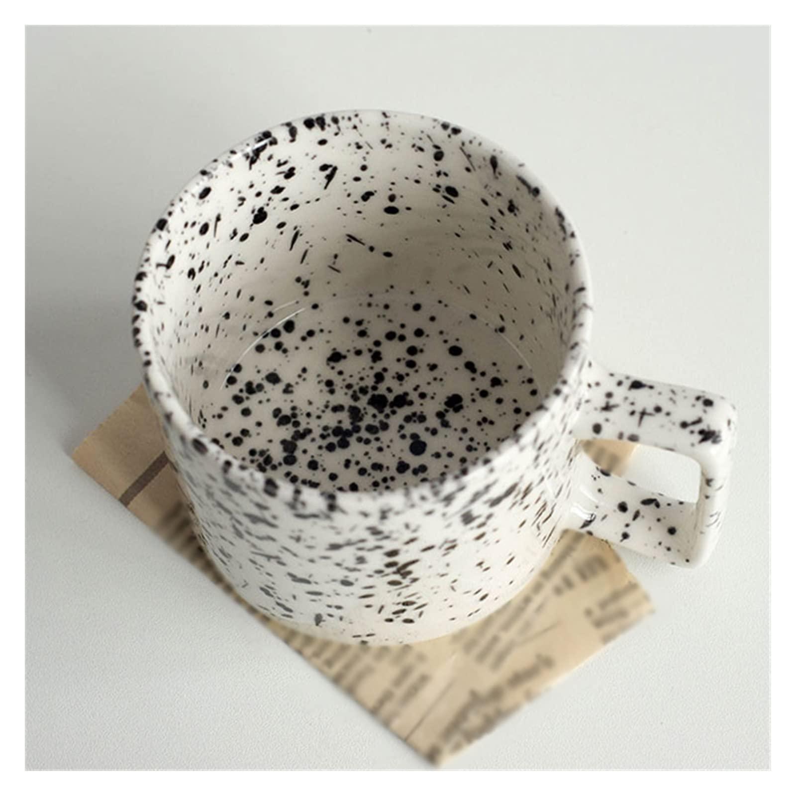 KOHARA KOHARA Coffee Mugs 250ml Household Black and White Ink Style Ceramic Cup Set of 2 Breakfast Milk Cup Afternoon Tea Set Coffee Cup Suitable for Home Use for Tea