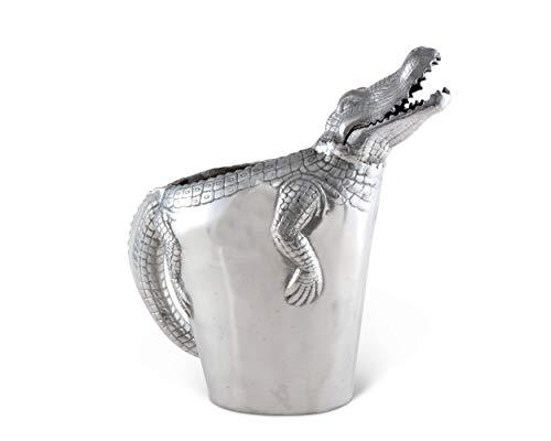 Arthur Court Arthur Court Alligator Pitcher Water Jug for Hot/Cold Water, Ice Tea and Juice Beverage Tropical Cajun Croc Gator Styling 12 inch Tall