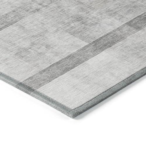 Addison Rugs Addison Rugs Chantille ACN568 Gray 8' x 8 Indoor Outdoor Round Area Rug, Stain Resistant, Machine Washable, Non Shedding, Bedroom, Living Room, Dining Room, Kitchen Rug