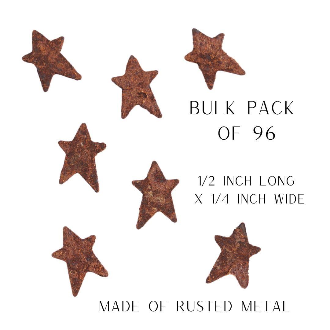 Factory Direct Craft Factory Direct Craft Bulk Pack of 96 Rusty Tin Star Cutouts - Rusted Metal Stars for DIY Crafts - Primitive, Rustic Country, Farmhouse DIY Crafts and Decorative Accents (1/2 Inch Long)