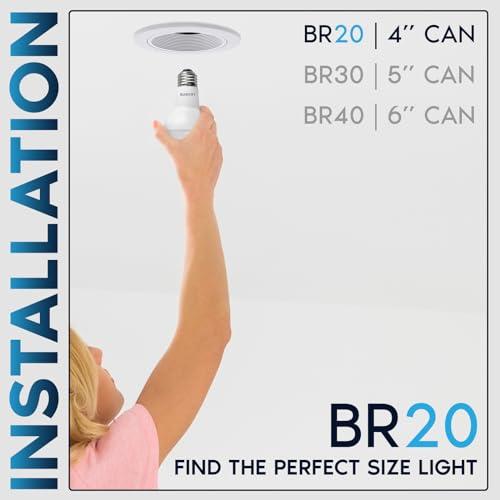 LUXRITE LUXRITE BR20 LED Bulb, 45W Equivalent, 4000K Cool White, Dimmable, 460 Lumens, R20 LED Flood Light Bulb 6.5W, Energy Star, Damp Rated, E26 Base, Perfect for Recessed and Track Lighting (12 Pack)