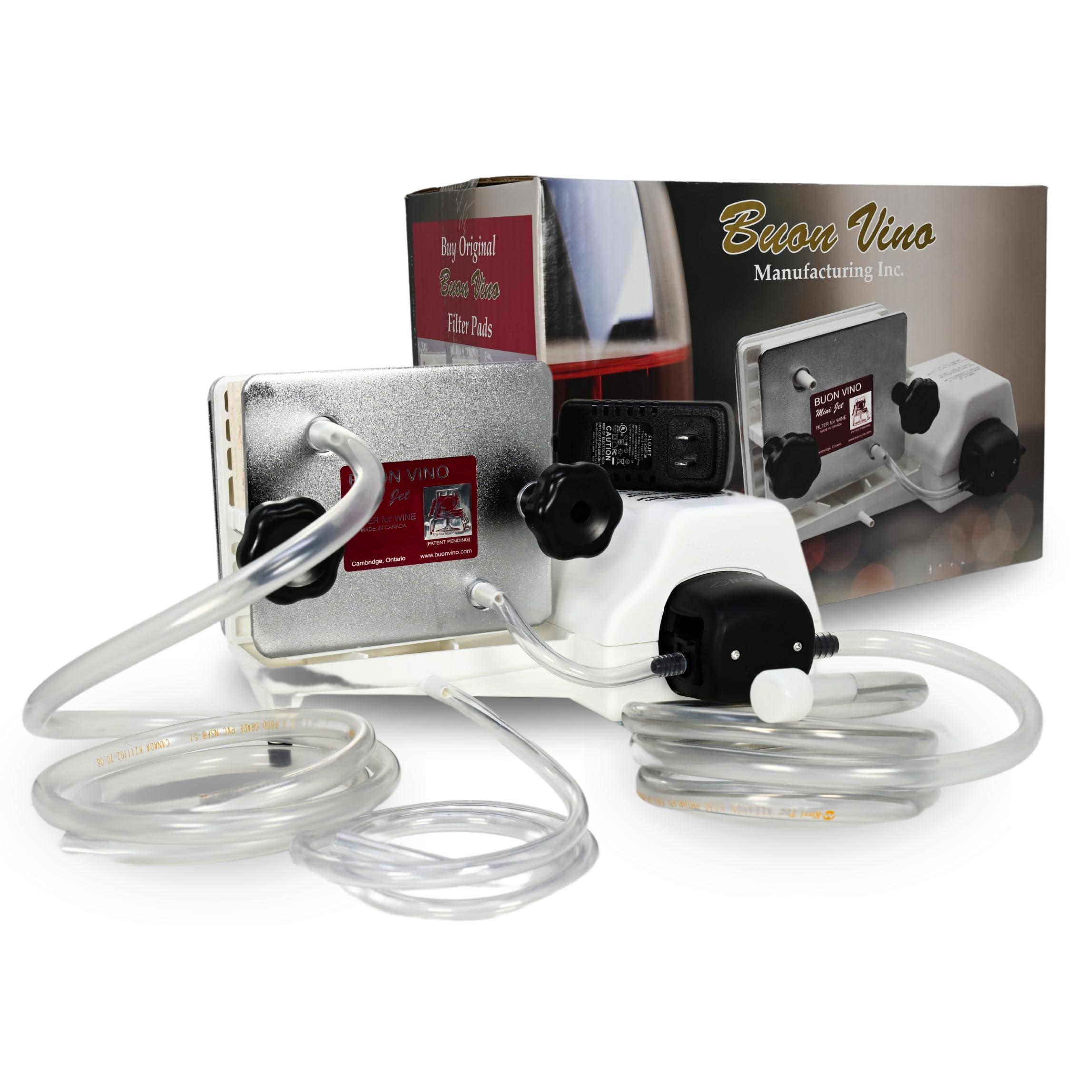 Buon Vino Buon Vino Mini Jet Wine Filter - Easy Bottle Filteration Brewing Kit - Simple Automatic Machine Accessories - Brew System Gadgets - Portable Homebrew Supplies - Electric Filters Bottling Equipment